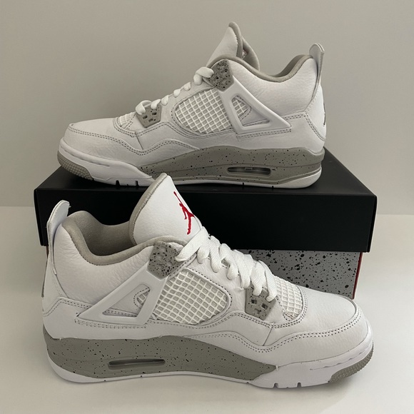 Air Jordan 4 Retro GS White Oreo/ Tech White - Picture 2 of 10